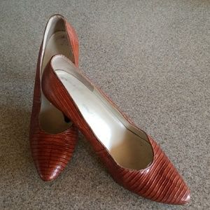 5 for $25. Reptile Leather 3" heels. Unique